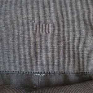 Lulu Lemon, Grey Capri Legging with Ruche Detail - Everlux Fabric